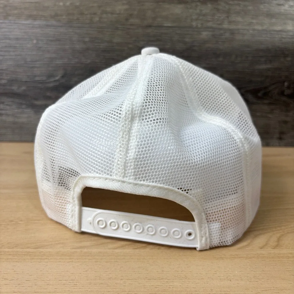 VINTAGE Snap On‎ Hat Cap Snap Back White Yellow Tools Trucker Mesh K Prodcuts